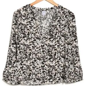 Nordstrom Melrose Market Floral Split Neck Rayon‎ Popover Blouse Size Small Boho